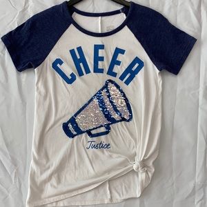 Justice girls cheer t-shirt